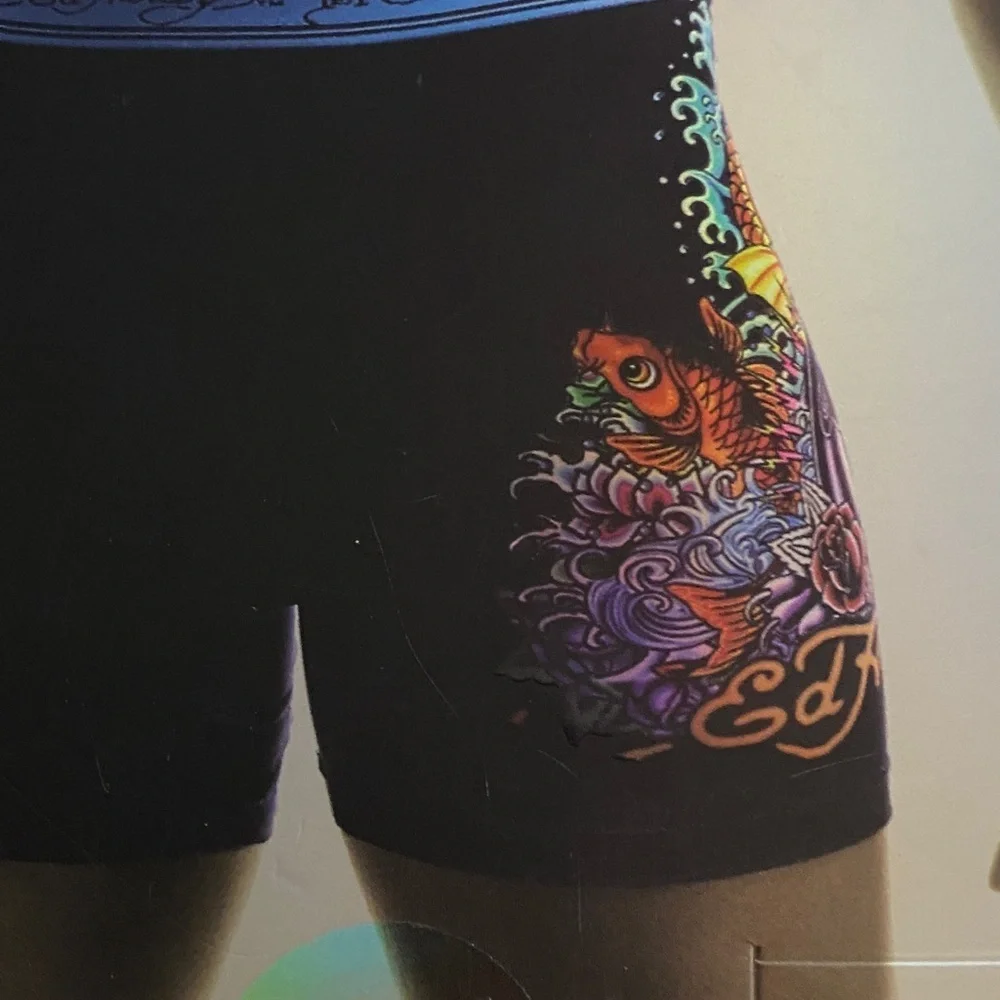 Ed Hardy Multicolor Graphic Boxer Briefs 3 pack